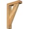 Ekena Millwork Traditional Block Rough Sawn Bracket w/ Offset Brace, Western Red Cedar, 4"W x 14"D x 22"H BKT0402X14X22TRA05RWR - alternate 1